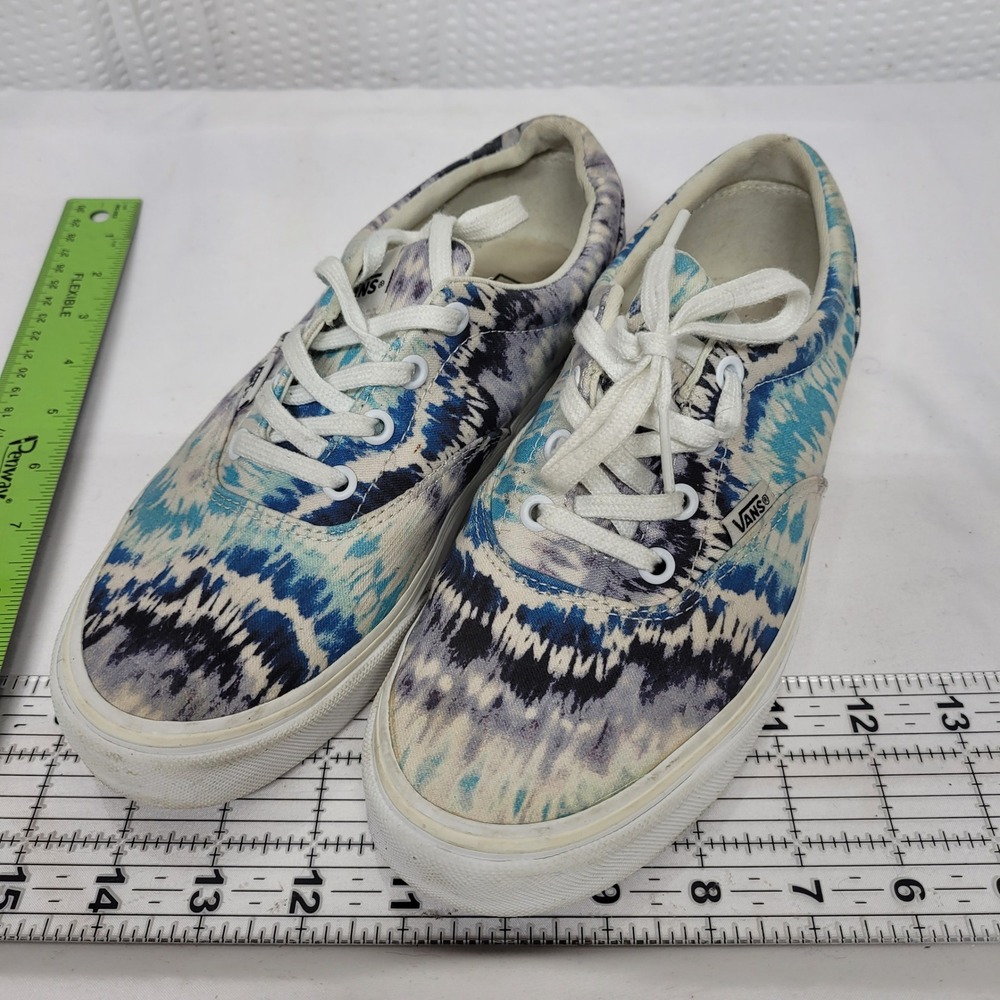 Vans Era Tie Dye Ikat Blue Purple Canvas Low Top Sneakers Womens 8 508731